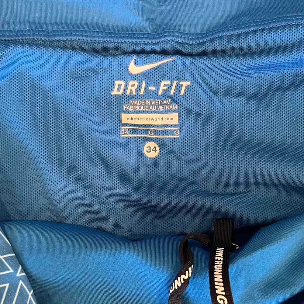 Nike Running Blue Triangle Pattern Shorts - Picture 2 of 3